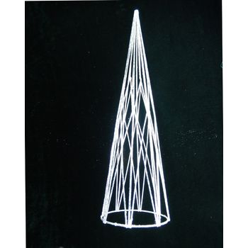 Pino en forma de cono Plata Metal Grande - floracenter